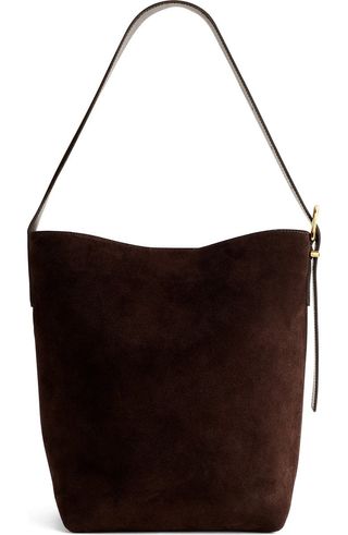 Essentials Suede Bucket Bag