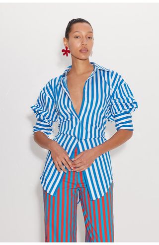 Loch Striped Poplin Button Up