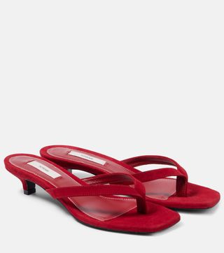 Suede Thong Sandals