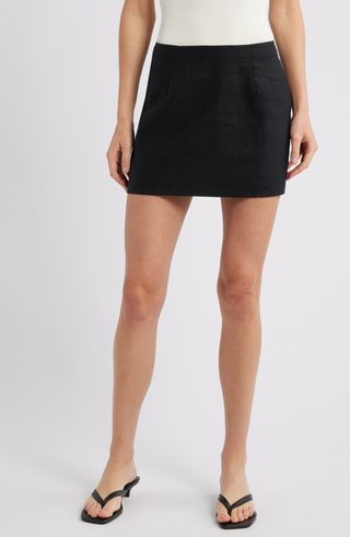 Jane Linen Miniskirt