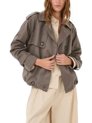 My Essential Wardrobe Mira Trench Jacket, Major Brown